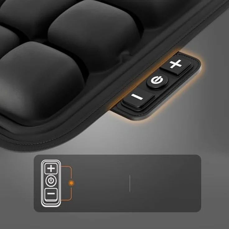 Diablo Chairs Massageauflage für Bürostuhl Rückenmassage elektrisch Massagekissen Lendenmassage Sitzauflage Gaming Stuhl Auto ergonomische Massage Matte mit Luftdrucksystem – Bild 5