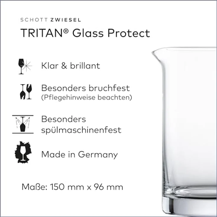 SCHOTT ZWIESEL Mixkrug Bar Special, edler Cocktail Mixer, spülmaschinenfestes Tritan-Kristallglas, Made in Germany (Art. Nr. 123645) – Bild 2