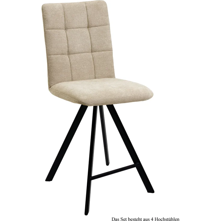 Thekenstuhl drehbar (4er-Set) Destiny 47x108x60 Schwarz/Natur