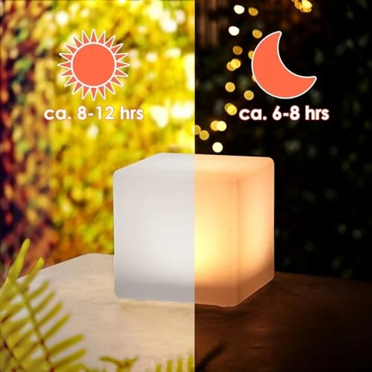 Spetebo LED Solarleuchte LED Solar Kugel mit Erdspieß - 30 cm - Garten Deko, Solar betrieben, LED fest integriert, warm weiß, mit IP67 Wasserschutz – Bild 3