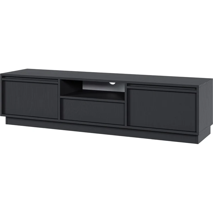 Selsey 'Evo' TV-Möbel 2-türig mit Schublade, schwarz, ca. 33 x 154 x 39 cm – Bild 1