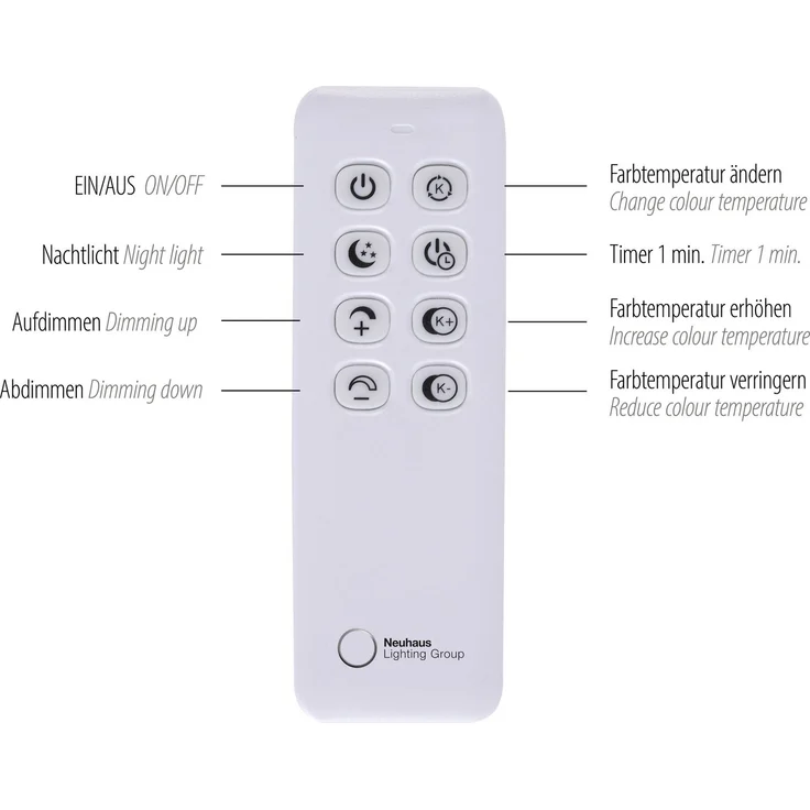 Paul Neuhaus Stehlampe HULA, CCT - über Fernbedienung, Fernbedienung, Infrarot inkl, Memory, nach Trennung vom Netz, dimmbar über Fernbedienung, LED fest integriert, warmweiß - kaltweiß, LED – Bild 3