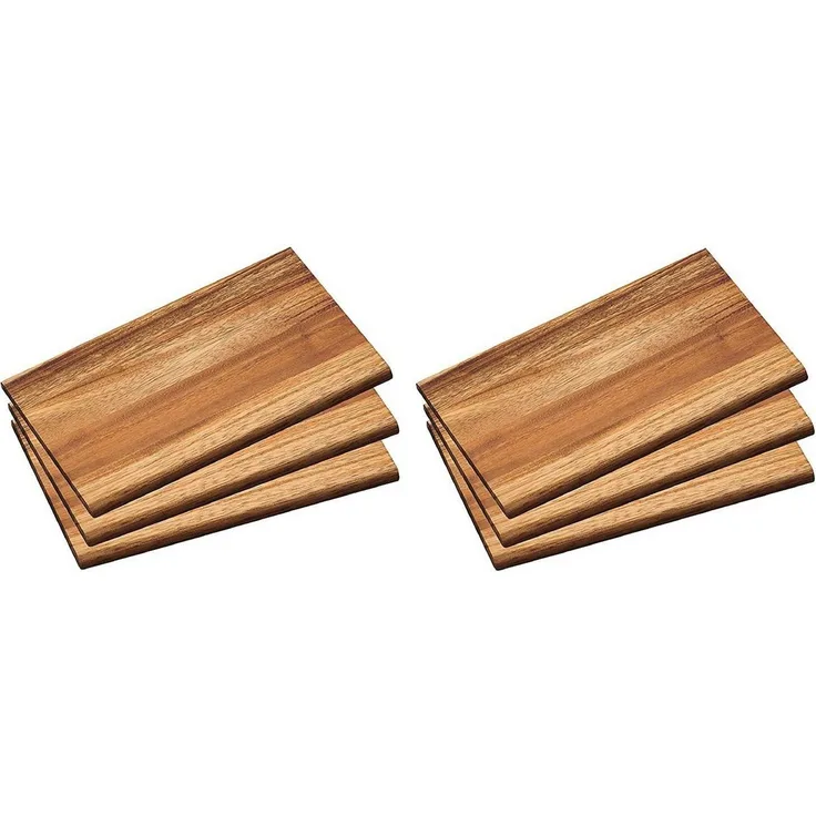 Neustanlo | Frühstücksbrettchen Set | 6er Pack | hochwertiges Akazienholz | robust und langlebig | perfekt für den täglichen Gebrauch