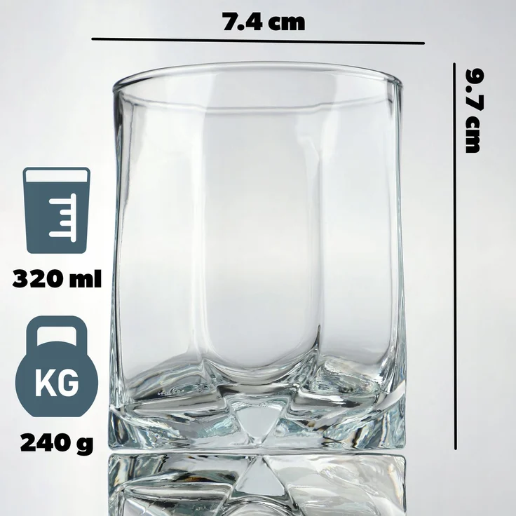 KADAX Gläser für Whiskygetränke, 320 ml, 6er-Set – Bild 3