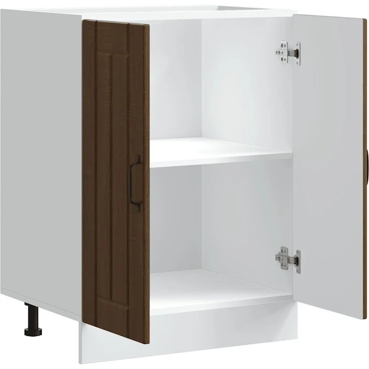 vidaXL Spülenunterschrank Lucca Braun Eichen-Optik Holzwerkstoff 853684 – Bild 4