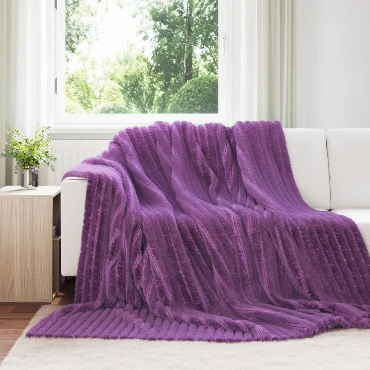 vidaXL Wohndecken 6 Stk. Lila 240 x 220 cm 8.76 Fleece 42016903 – Bild 1