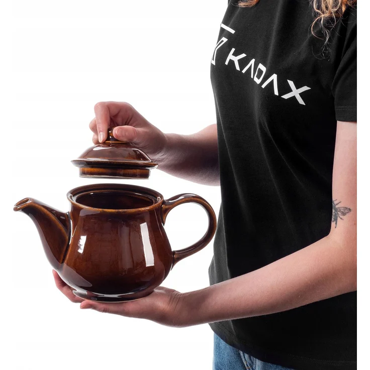 KADAX Teekanne, Kaffeekessel, Steingut 1L – Bild 5