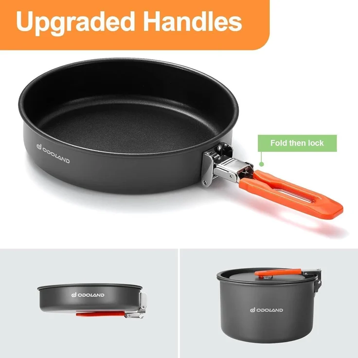 Kochgeschirr Set Camping Topf Bratpfanne Outdoor Für 4-5 personen – Bild 2