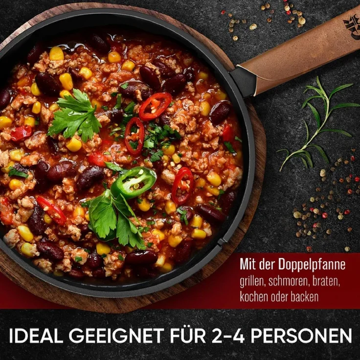 GUSSKÖNIG Dutch Oven 2in1 Pfannen Set 4,5L + Pflegepaste – Bild 4