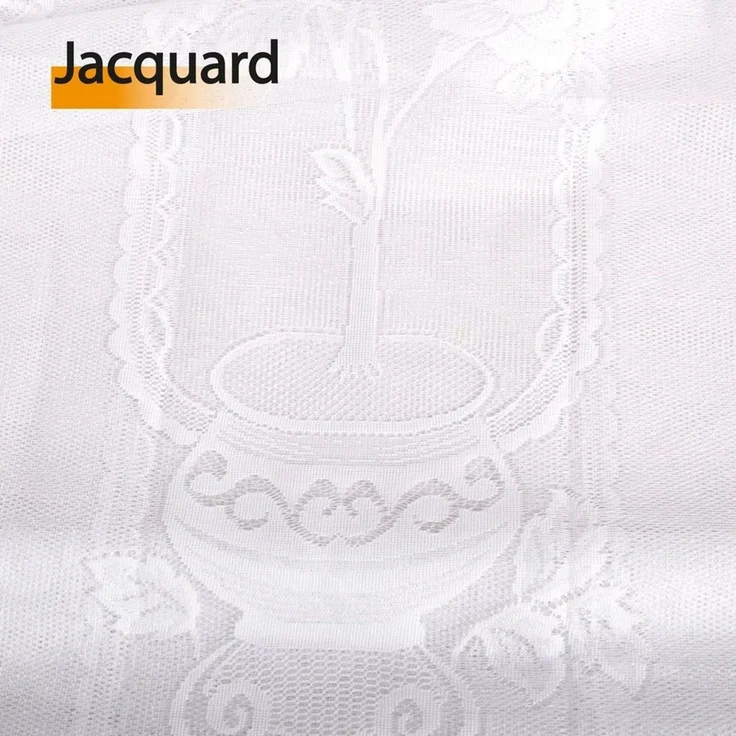 Arsvita Panneaux Blumen Mona mit Stickerei, Schlaufen, transparent, Türpanneaux 180x60cm Stangendurchzug, Voile Kurzgardine Bistrogardine – Bild 3
