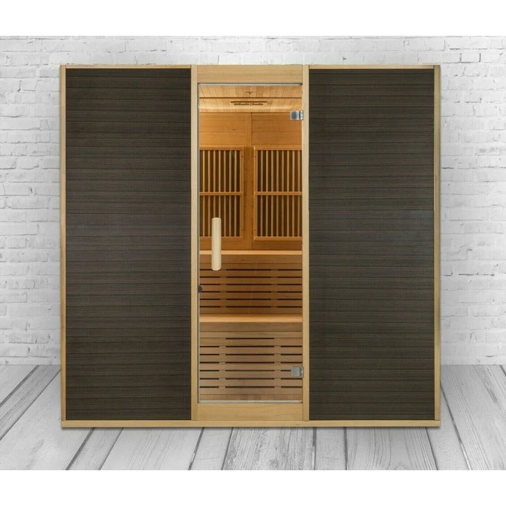XXXL Luxus Infrarotsauna +Infrarotkabine Kombi Sauna inkl. Saunaofen 6 Pers. SET – Bild 4