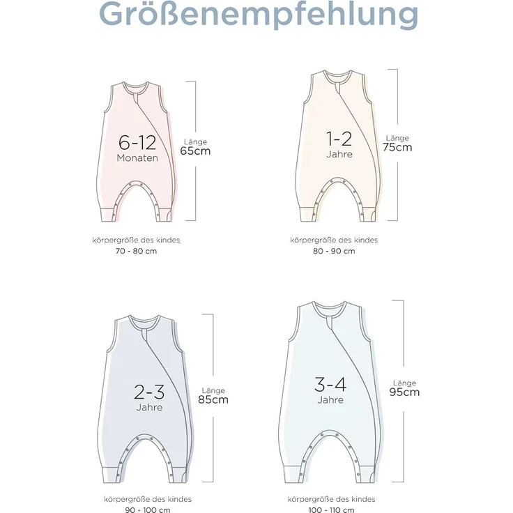 Duomiaomiao Baby Schlafsack, 1x Winterschlafsack, 2.5tog-rosa Wald, 95cm / Babygröße 100-110cm, 100% Baumwolle – Bild 6