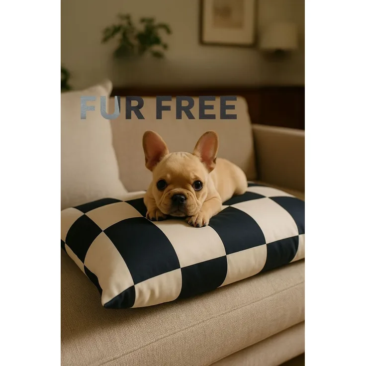 Paws & Whiskers 'Fur Free 56x82 - Black, White' Haustierbett, Schwarz / Weiß, 82 x 56 x 16 cm