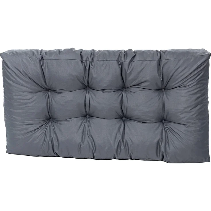 TexDeko® Garden Palettenkissen wasserabweisend UV - beständig Premium Sitzkissen gesteppt 120 x 60 x 18 cm Palettenauflage für Europaletten Palettenmöbel Palettenpolster (Grau)