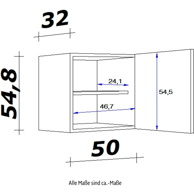 Flex-Well Hängeschrank Samoa (B x H x T) 50 x 54,8 x 32 cm – Bild 2