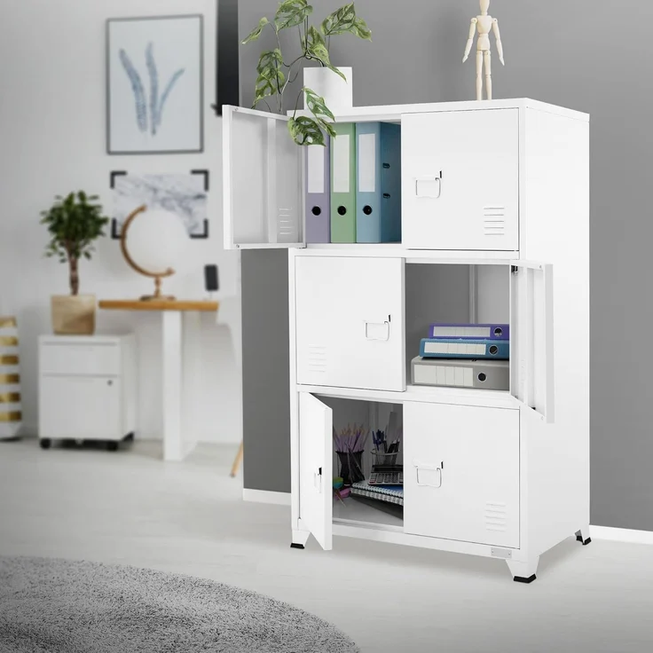 ML-DESIGN Aktenschrank Metallschrank mit Schubladen Aufbewahrungsschrank Mehrzweckschrank (1-St) Lagerschrank Weiß Büroschrank Werkzeugschrank Stahlschrank 75x40x120cm – Bild 9
