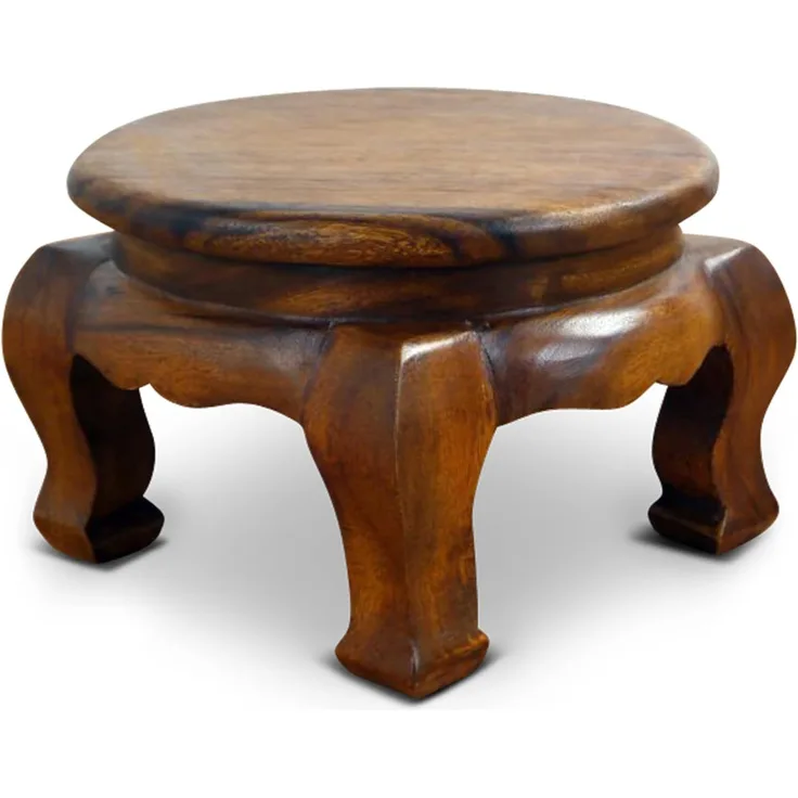 livasia Opiumtisch Opiumtisch rund, Beistelltisch, Nachttisch (3 Höhen: 17/20/25cm)