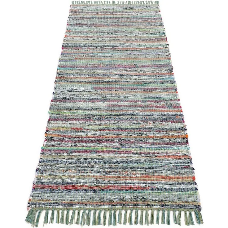 carpetfine Teppich Kelim Chindi, Wendeteppich, rechteckig, Höhe: 6 mm, handgewebt, Fleckerlteppich mit Fransen, auch vielen in Läufergrößen