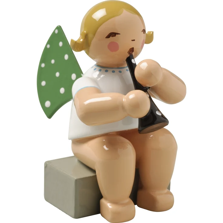 Wendt & Kühn Engel mit Klarinette sitzend