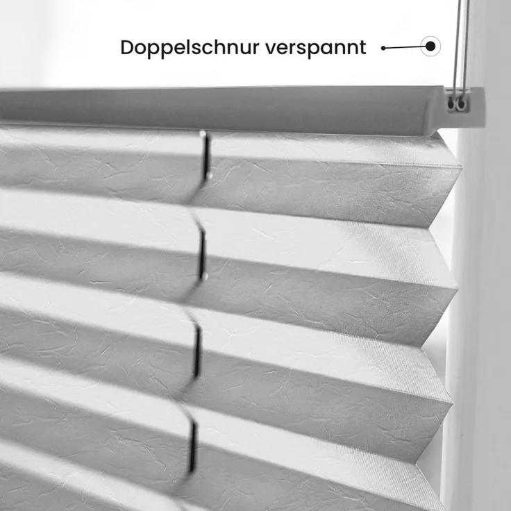 Sonello Plissee crush Klemmfix ohne Bohren, blickdicht, Klemmfix, verspannt, 30x100 cm Grau Faltrollo, Easyfix, Blickdicht, Lichtschutz Sonnenschutzrollo verspannt, Jalousie Rollo für Fenster & Tür, einfache Montage, in verschiedenen Farben und Größen – Bild 2