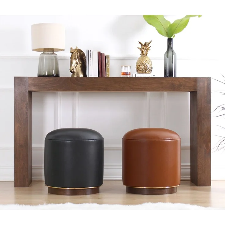Hanah Home 'Milotte - Camel' Pouffe, Kamel, 42 x 43 x 42 cm – Bild 5