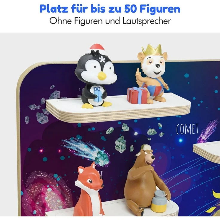 stadtecken Kinderregal groß, geeignet für Toniebox 2 und ca. 50 Tonies, Packung, Perfekte Aufbewahrung im Kinderzimmer – Bild 2