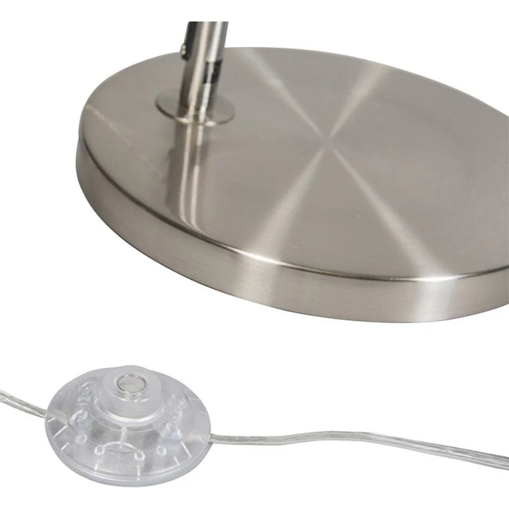 Qazqa Stehlampe Arc, ohne Leuchtmittel, E27, Weiß, Modern, Stahl, 1-flammig – Bild 3