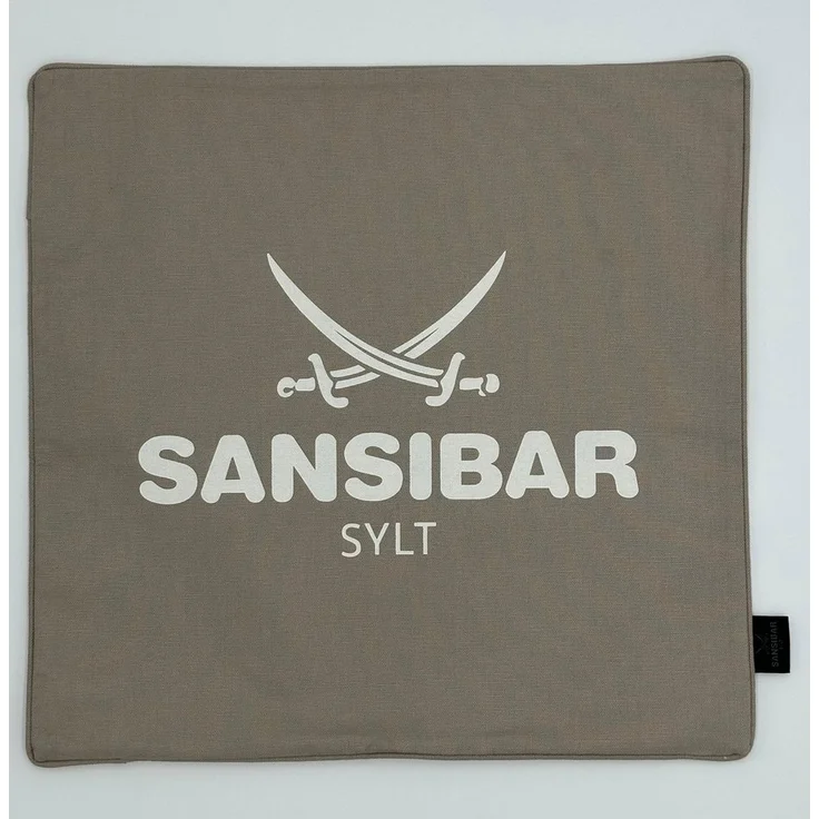 Sansibar Sylt Kissenhülle Kissenbezug Sansibar Sylt Kissenhülle, Sansibar Logo Druck, 45x45 cm, mit Logo-Schriftzug, mit verdecktem Reißverschluss – Bild 2