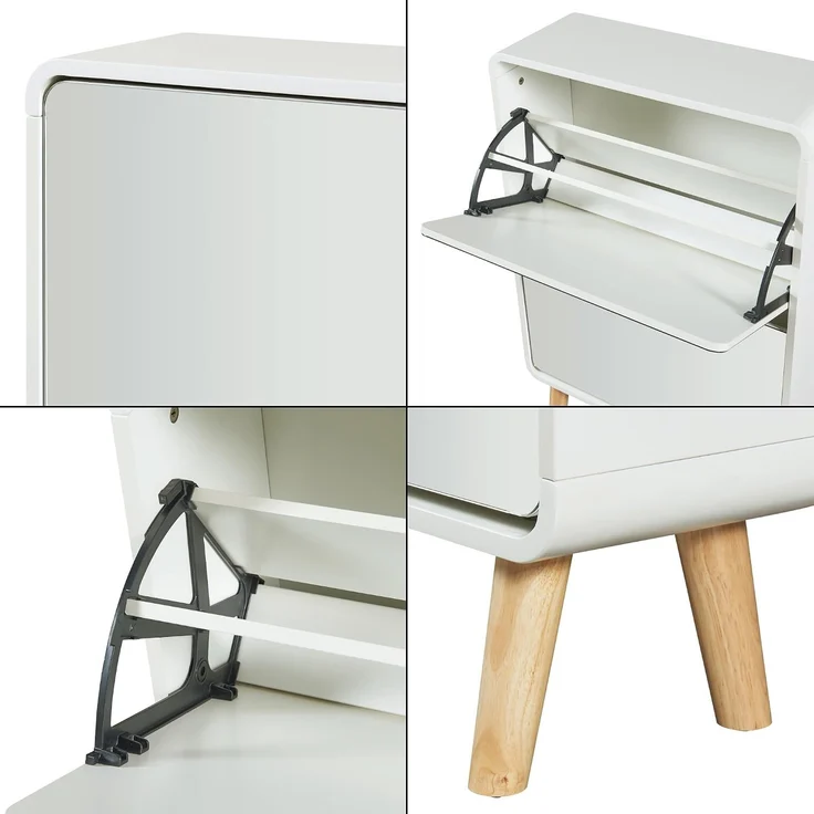 Schuhkipper Aure 96x63x24 cm Weiß [en. casa] – Bild 7