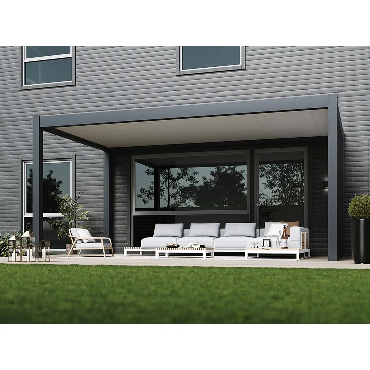 Weide Carport aus Aluminium | 3 x 5,3 M | Garage anthrazit | Autoüberdachung – Bild 8