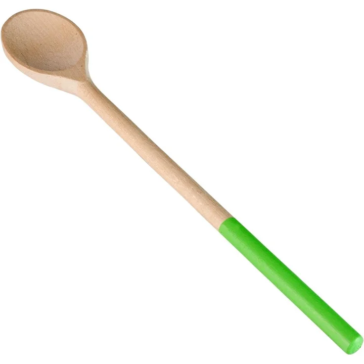 METALTEX CHROMOTHERAPY Kochlöffel oval aus Buchenholz - GRÜN / Holzlöffel – Bild 1