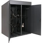 2er-Fahrradgarage HWC-H66b, Fahrradbox Fahrradunterstand abschließbar Metall 213x158x125cm ~ anthrazit