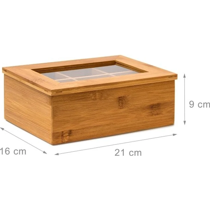 Teebox Bambus lackiert 6 und 8 Fächer – Bild 4