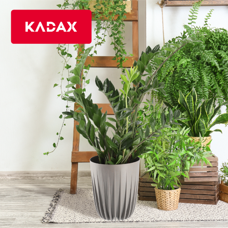 KADAX Blumentopf Eco Cover + grauer Einsatz 19x22,5 cm – Bild 8
