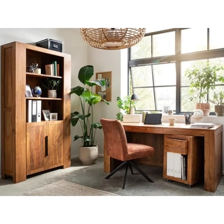 Bücherschrank Osbon Akazie – Natürliches Design & viel Stauraum – Bild 2