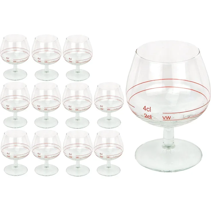 12er Set Cognacschwenker Casino 2cl + 4cl