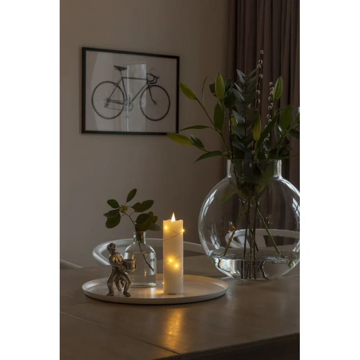 KONSTSMIDE No. 1826-180 LED Echtwachskerze cremeweiss mit LED Draht 18cm – Bild 5