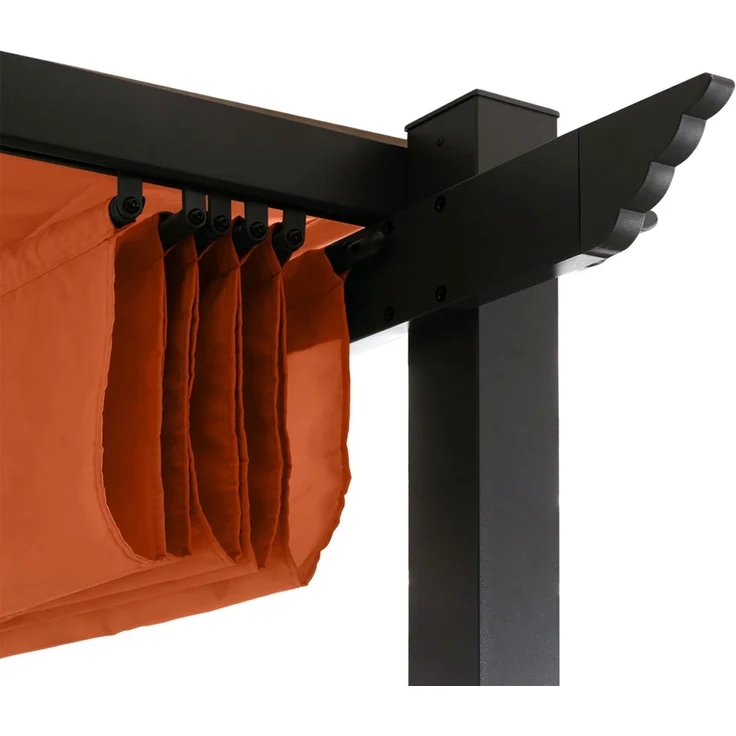 Mendler 'HWC-N93' Pergola, stabiles 8cm-Gestell mit Schiebedach UV50+ 3x3 m, Aluminium, Terrakotta – Bild 5