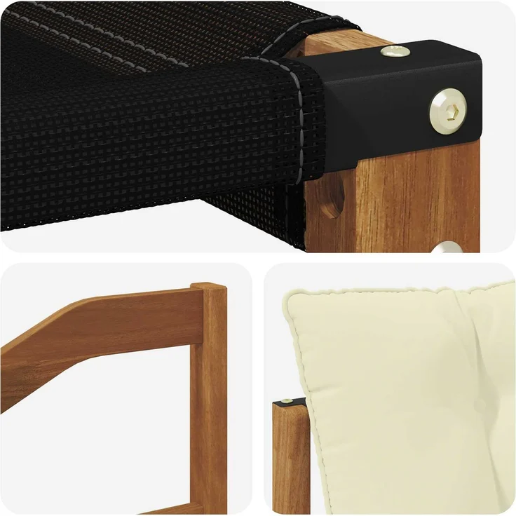 vidaXL Outdoor-Sofagarnitur 6 stk. 6-Sitzer Natur und Creme 3369801 – Bild 7