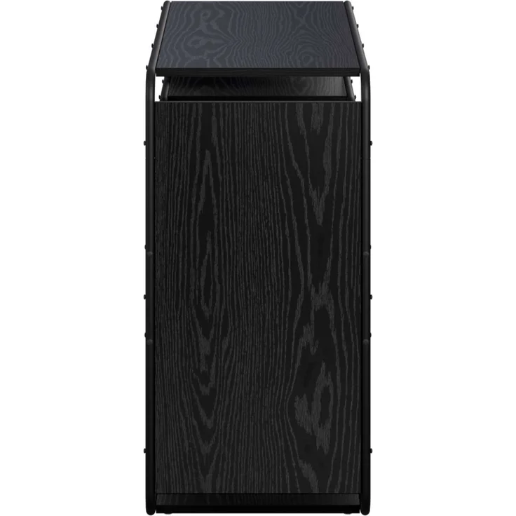 vidaXL Sideboard Schwarz Eichen-Optik 98 x 37,5 x 75,5 cm 8007912 – Bild 4