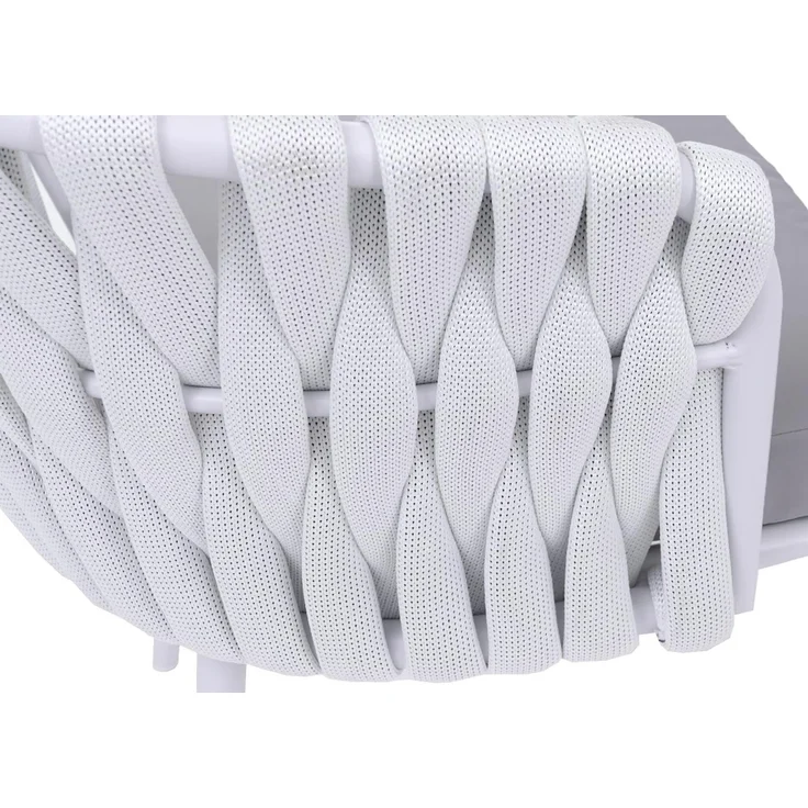 2er-Set Aluminium-Esszimmerstuhl HWC-P89, Indoor Stuhl Armlehne, Stoff/Textil (180 g/m²) Seilgeflecht Rope ~ hellgrau – Bild 5
