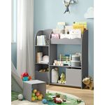 Songmics Bücherregal Kinderregal, Spielzeugregal mit 2 Aufbewahrungsboxen