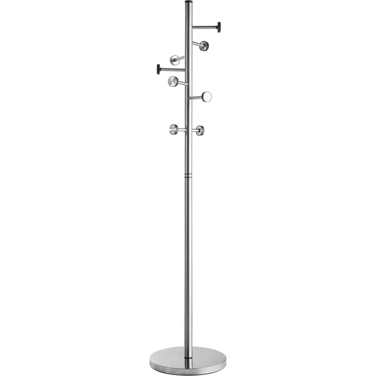 ALCO Standgarderobe Edelstahl gebürstet 182x41cm silber