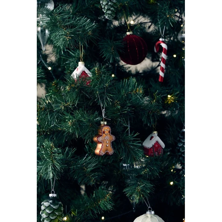 LeGer Home by Lena Gercke Christbaumschmuck Glashänger Lebkuchenhaus (6-tlg), mit Glitzereffekt – Bild 3