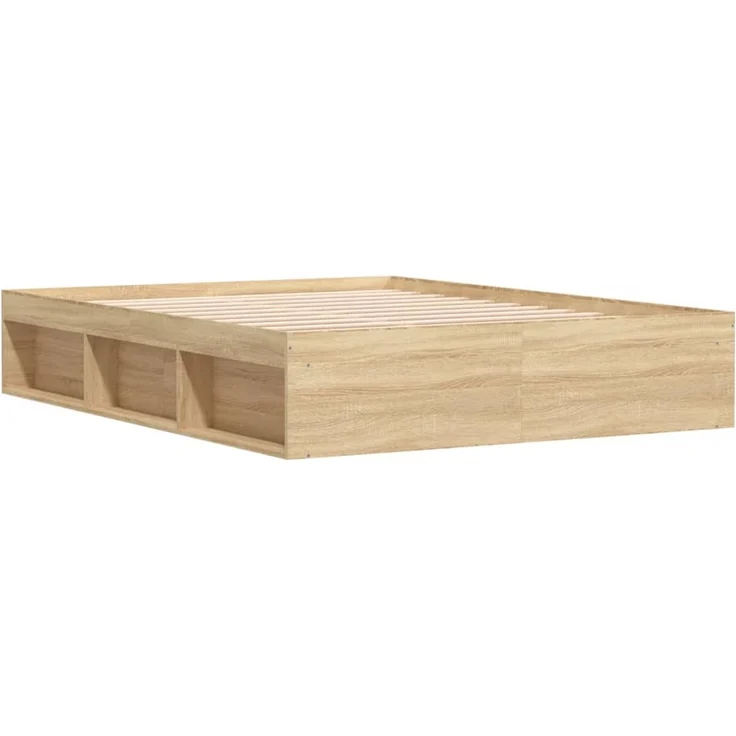vidaXL Bettgestell Sonoma-Eiche 160x200 cm 3203875 – Bild 5