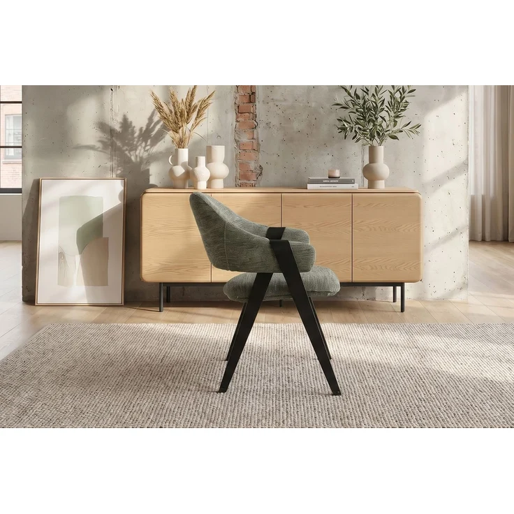 KAWOLA Esszimmerstuhl ARELLA Stoff grün 83 x 63 x 63 cm – Bild 5