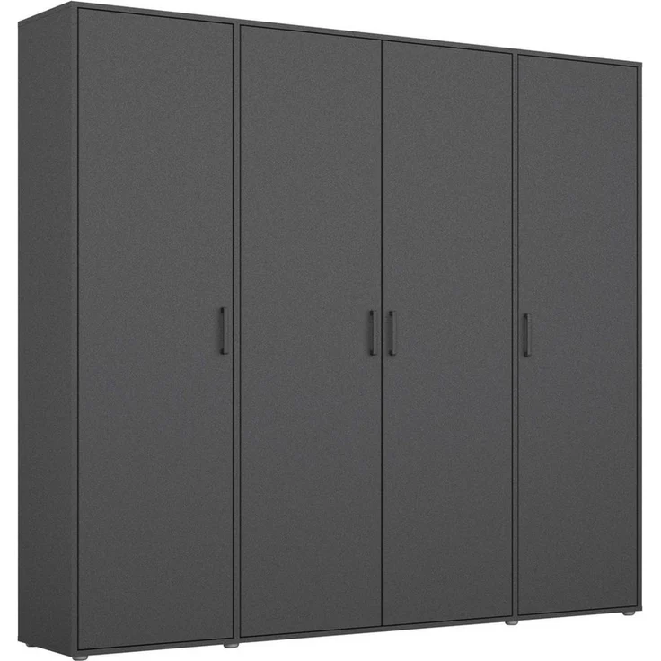 Rauch Möbel 'Voyager' Kleiderschrank, Holz, Grau Metallic, Zubehör Classic, Breite 187 cm | ohne Schubladen – Bild 1