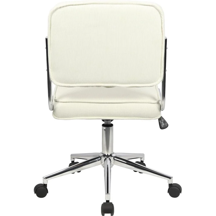 SVITA Schreibtischstuhl LIV, Höhenverstellbar, Bezug aus Cord, Bürostuhl, Rollen, Drehstuhl, Weiß – Bild 6