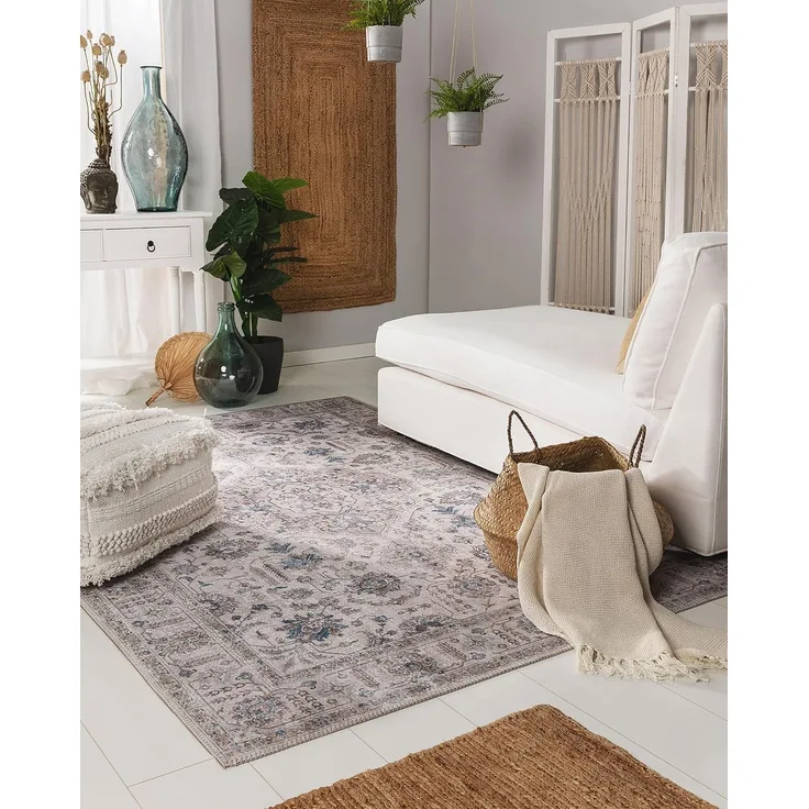 benuta Teppich Laury, rechteckig, Höhe: 5 mm, Wohnzimmer, Schlafzimmer, Esszimmer, Flur, Kunstfaser, Rutschfest
