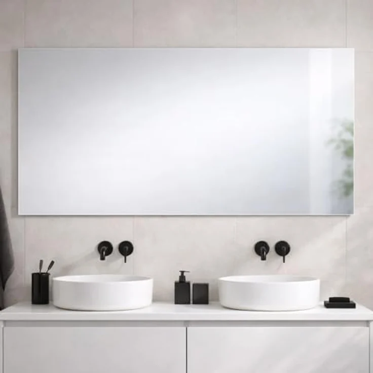 KIAMAMI VALENTINA Kristallspiegel umkehrbar 120x70 cm, grauer ABS-Rahmen, 2 cm Dicke – Bild 1
